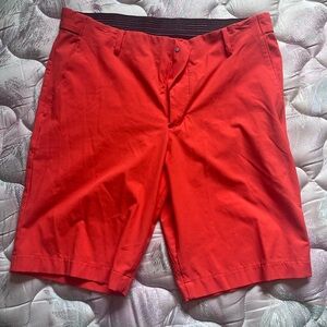 Men's Orange Golf Shorts